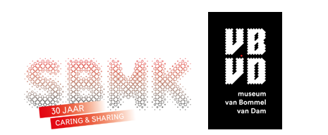 Logo's Stichting Behoud Moderne Kunst (SBMK) en Museum van Bommel van Dam